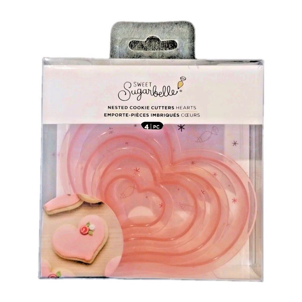 Sweet Sugarbelle, Nested Cookie Cutters - Hearts, 4 Pieces, Dishwasher Safe NEW!